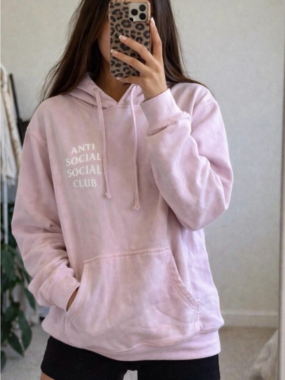 Anti Social Social Club Pastel Pink Logo Hoodie